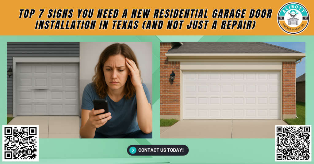 Top 7 Signs You Need a New Residential Garage Door Installation in Texas (And Not Just a Repair) 2 7 Signs You Need Residential Garage Door Installation TX - Alibott Garage Doors Co.